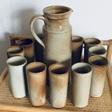 Vintage stoneware orangeade set by Michel Woop