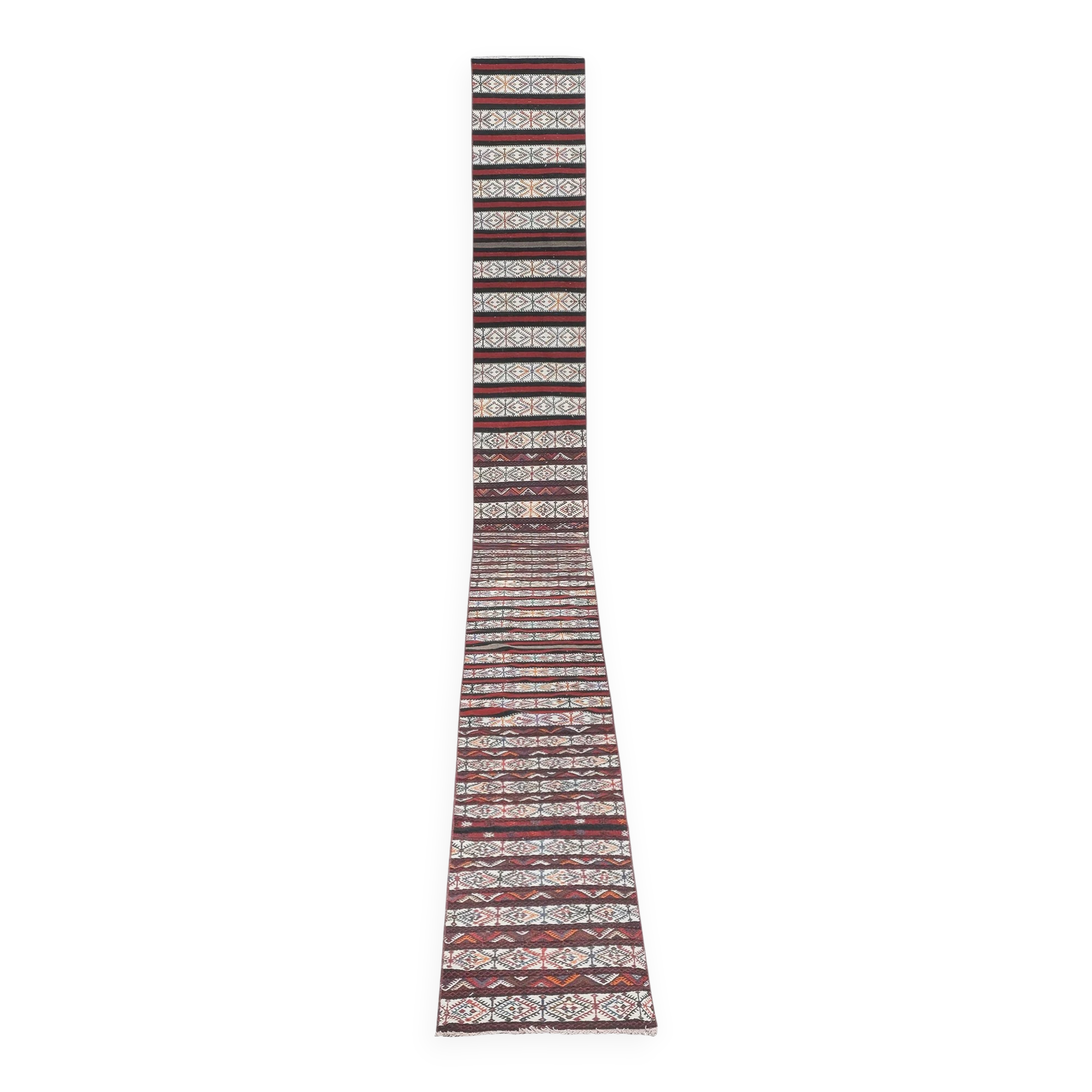 Vintage Turkish hallway rug 64x894 cm