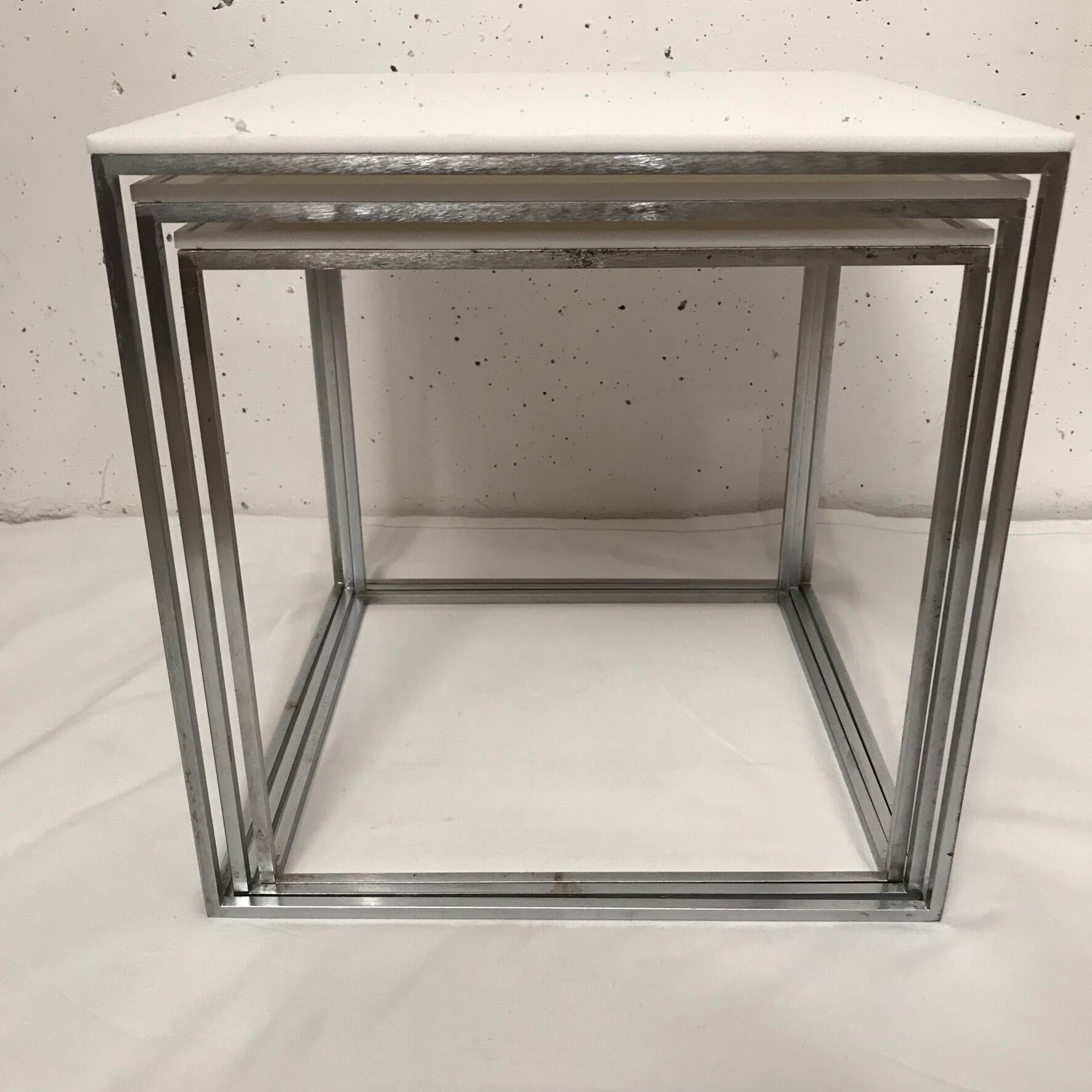 Suite of three coffee tables PK71, Poul Kjaerholm, edition Kold Christensen 1960