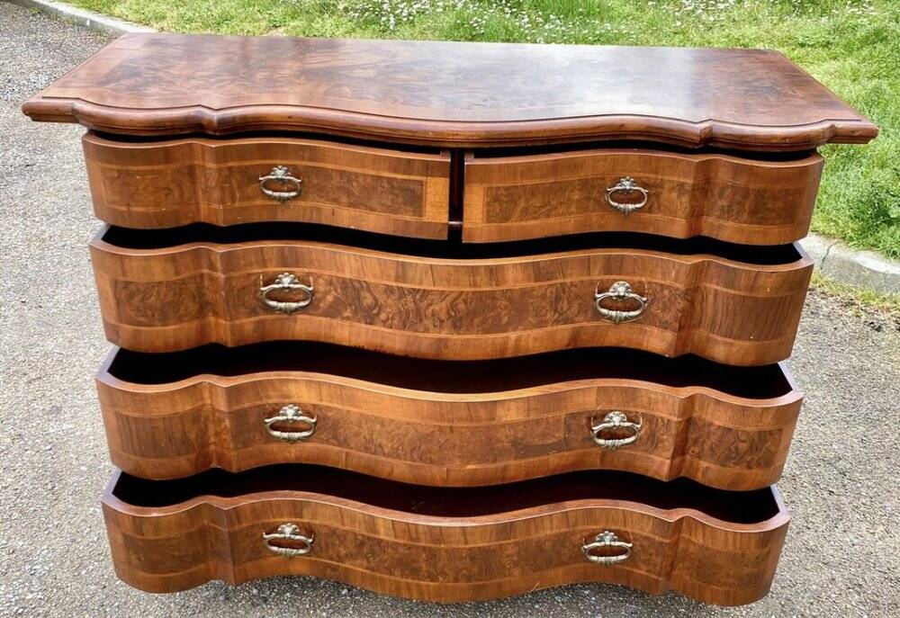 Commode à 4 tiroirs en noyer, Allemagne, années 1970