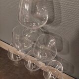 6 crystal cognac glasses