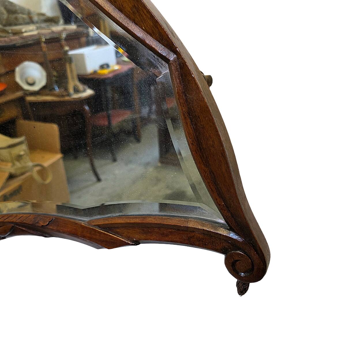 Miroir en forme d'éventail Art Déco français, années 1920