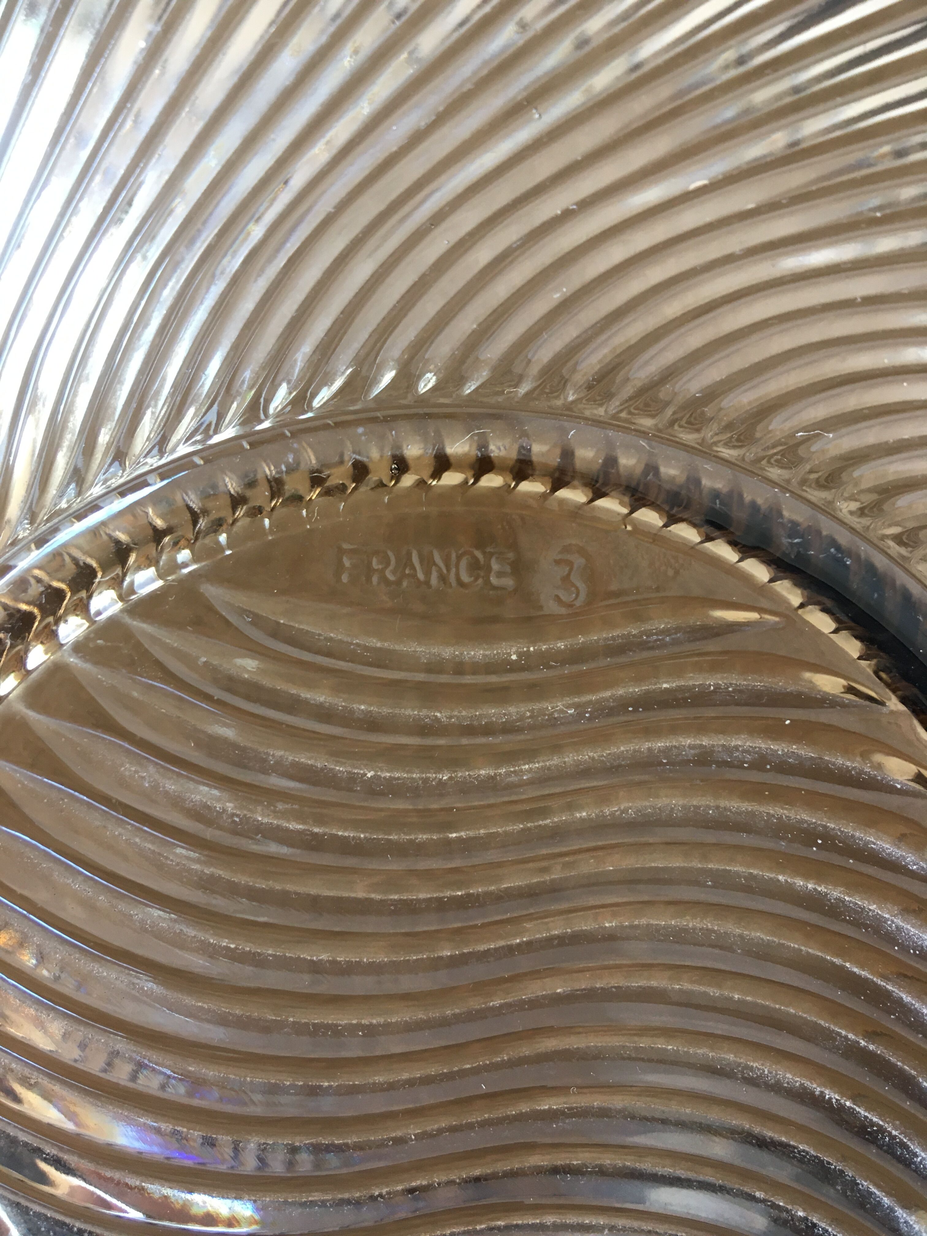 70s smoked glass fruit basket