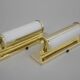 Set of Two Functionalist Brass Wall Lights, 1930s, Restored