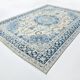 Élégance Persane en Bleu, Tapis Vintage d’Artisanat Raffiné, 282x385 Cm