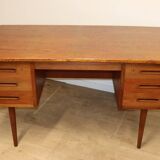 Bureau scandinave double face en teck, 1960