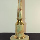 Antique lamp in onyx and brass (c. 1920-1930)