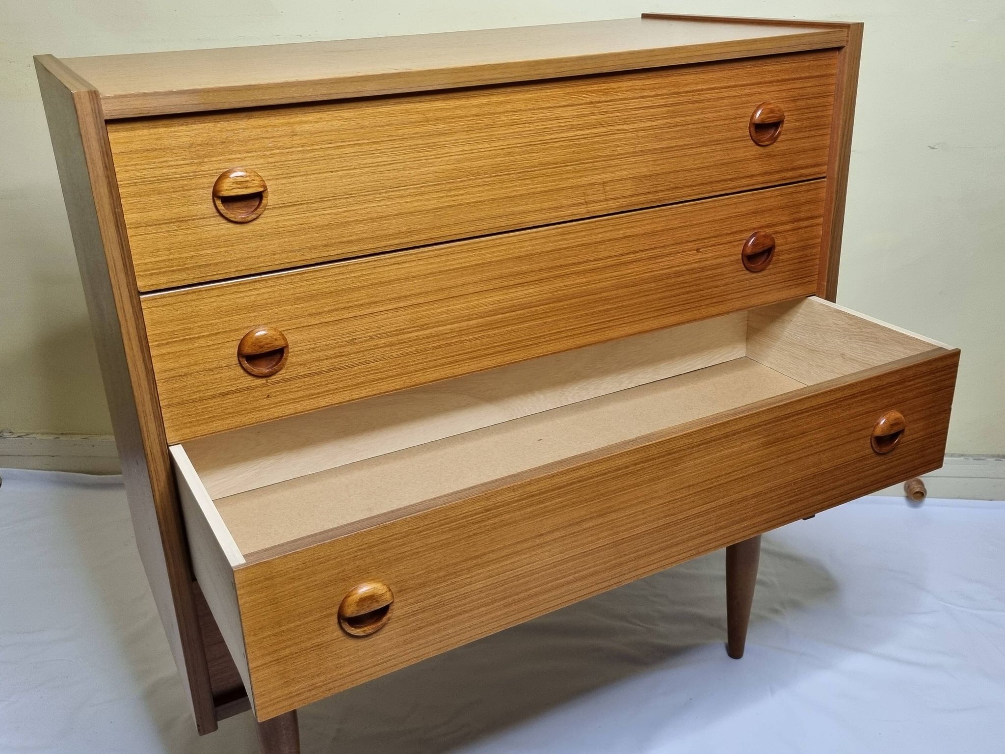 Vintage Scandinavian chest of drawers in teak and teak veneer, 1960s