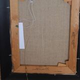 Mid Century Swedish Oil on Canvas “Village Motif” by Bengt Hillgrund