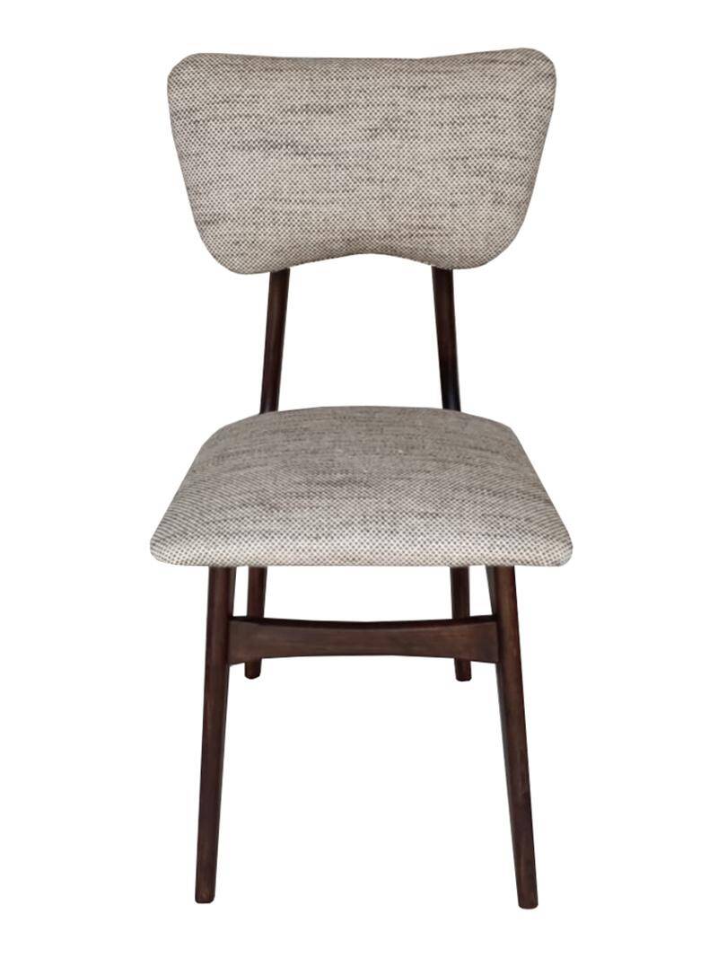 Butterfly Mid-Century dining chair in Peony cotton, Poland, 1960s