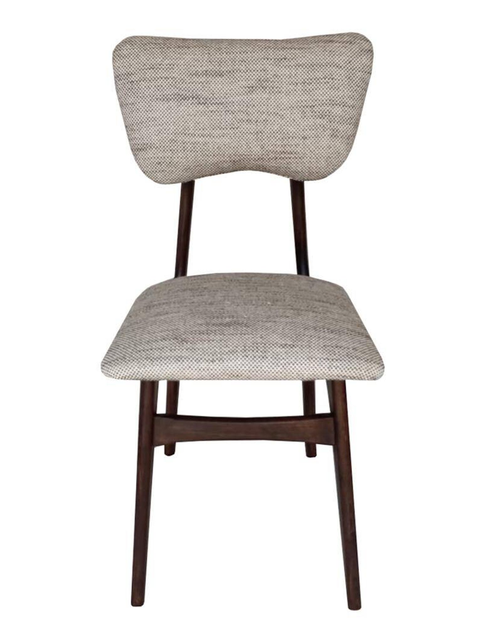 Butterfly Mid-Century dining chair in Peony cotton, Poland, 1960s