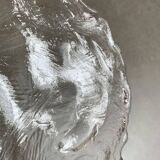 Vintage frosted glass bowl, 1970s.