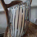 Chromed metal lamp with cylinders