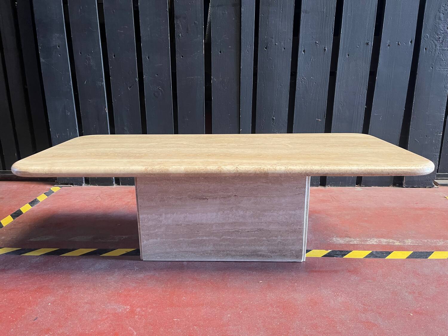 Travertine coffee table