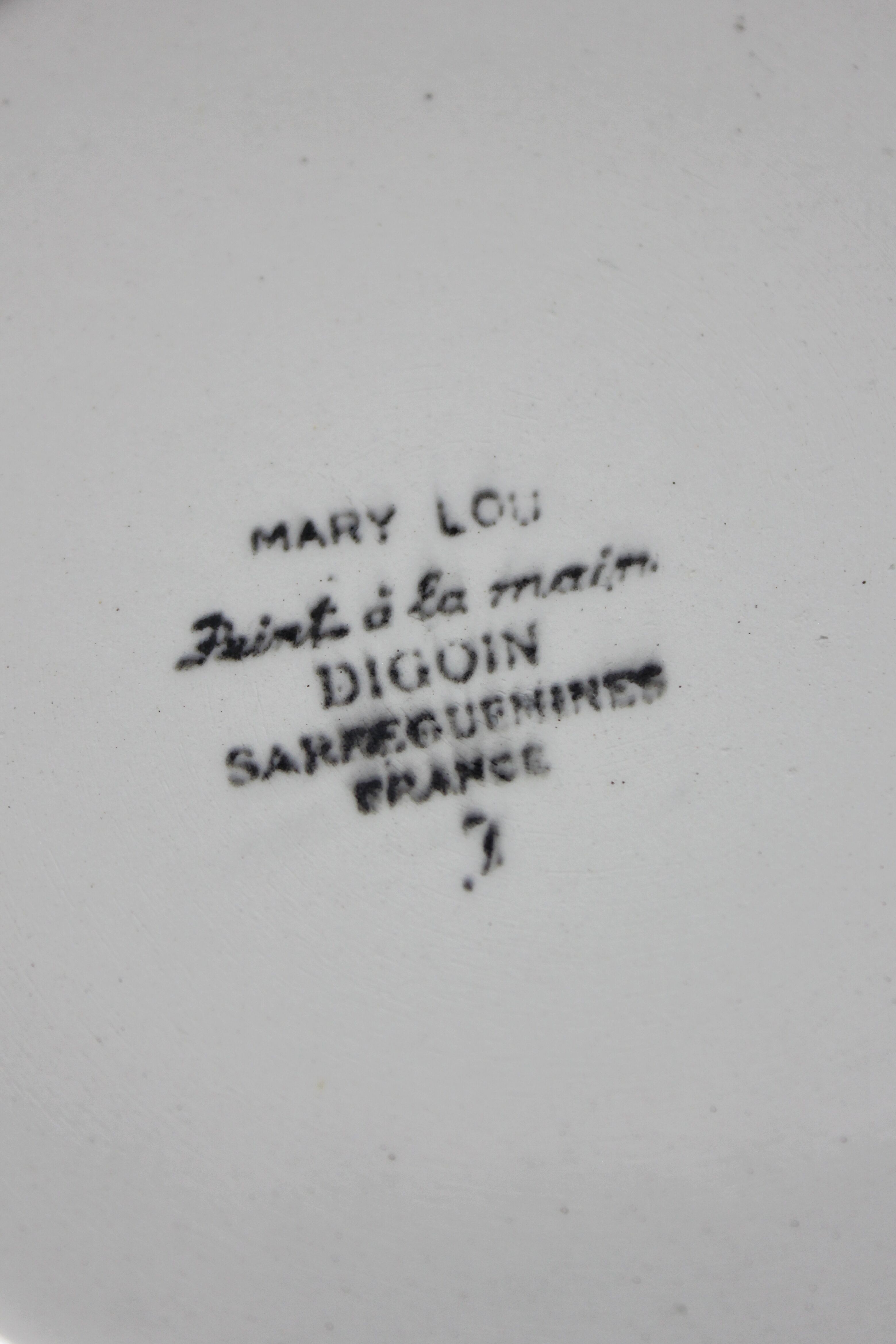 7 floral hollow plates "Mary Lou" Digoin Sarreguemines vintage