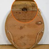 Miroir Ovale en Bois Doré, Style Louis XVI, époque Napoléon III – Milieu XIXe