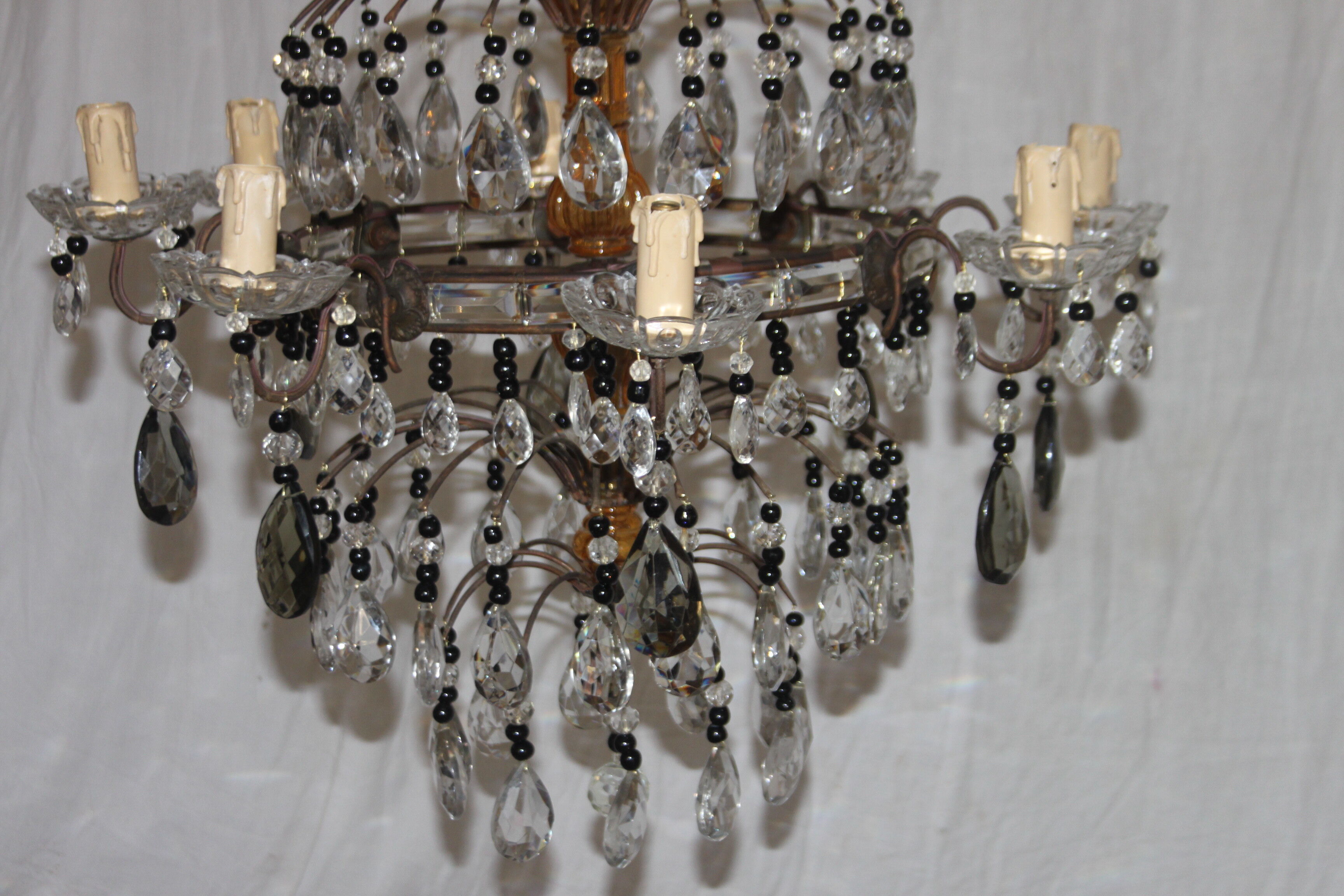 Chandelier with pendants 8 light arms