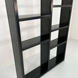 Vintage modular Dodona 300 black and red plastic bookcase for Artemide in 1970