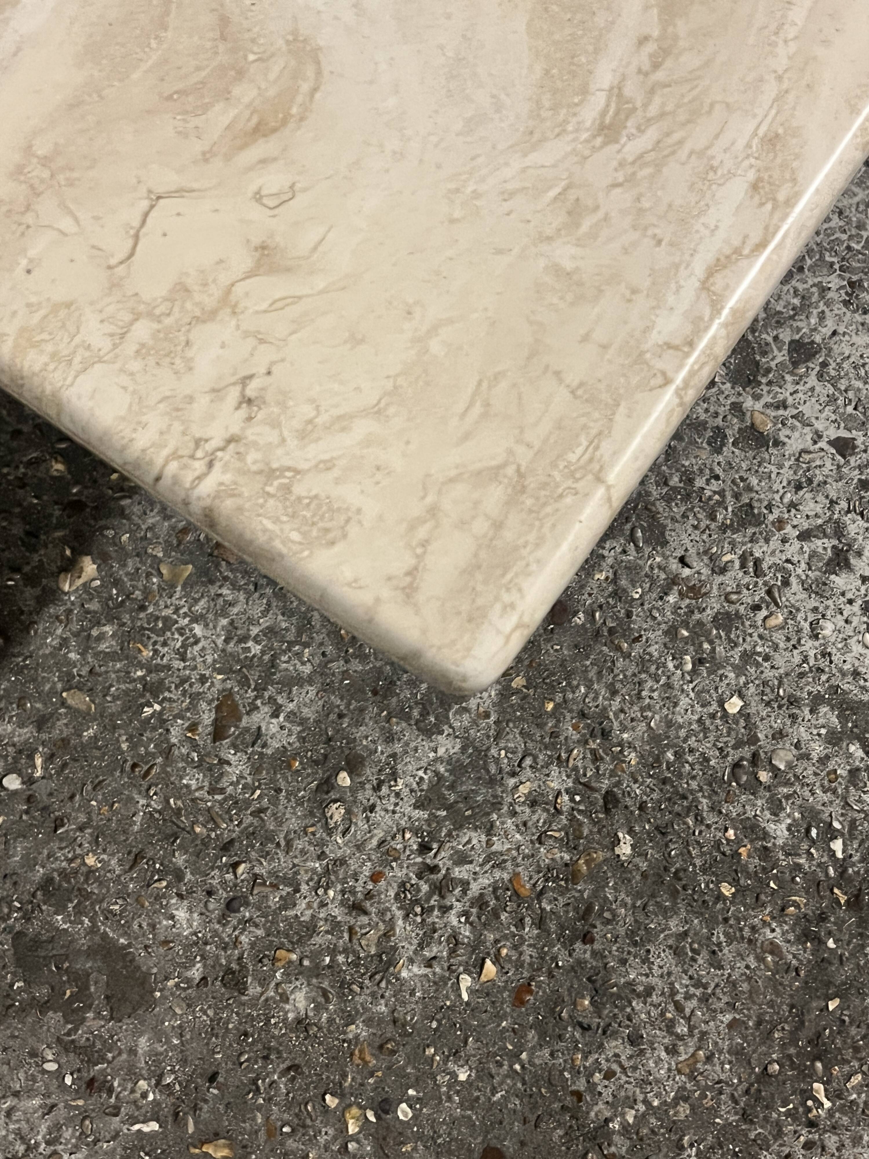Italian travertine coffee table, 1970s design