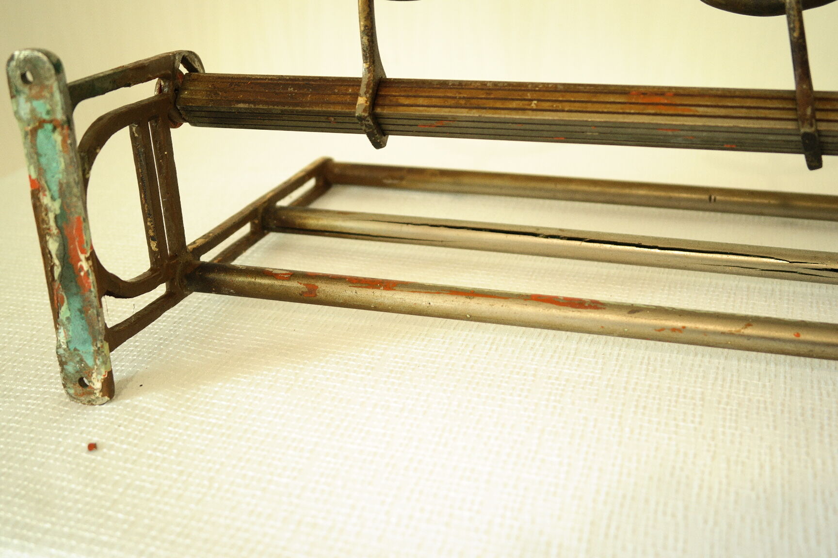 Old metal locomotive/train wall coat rack