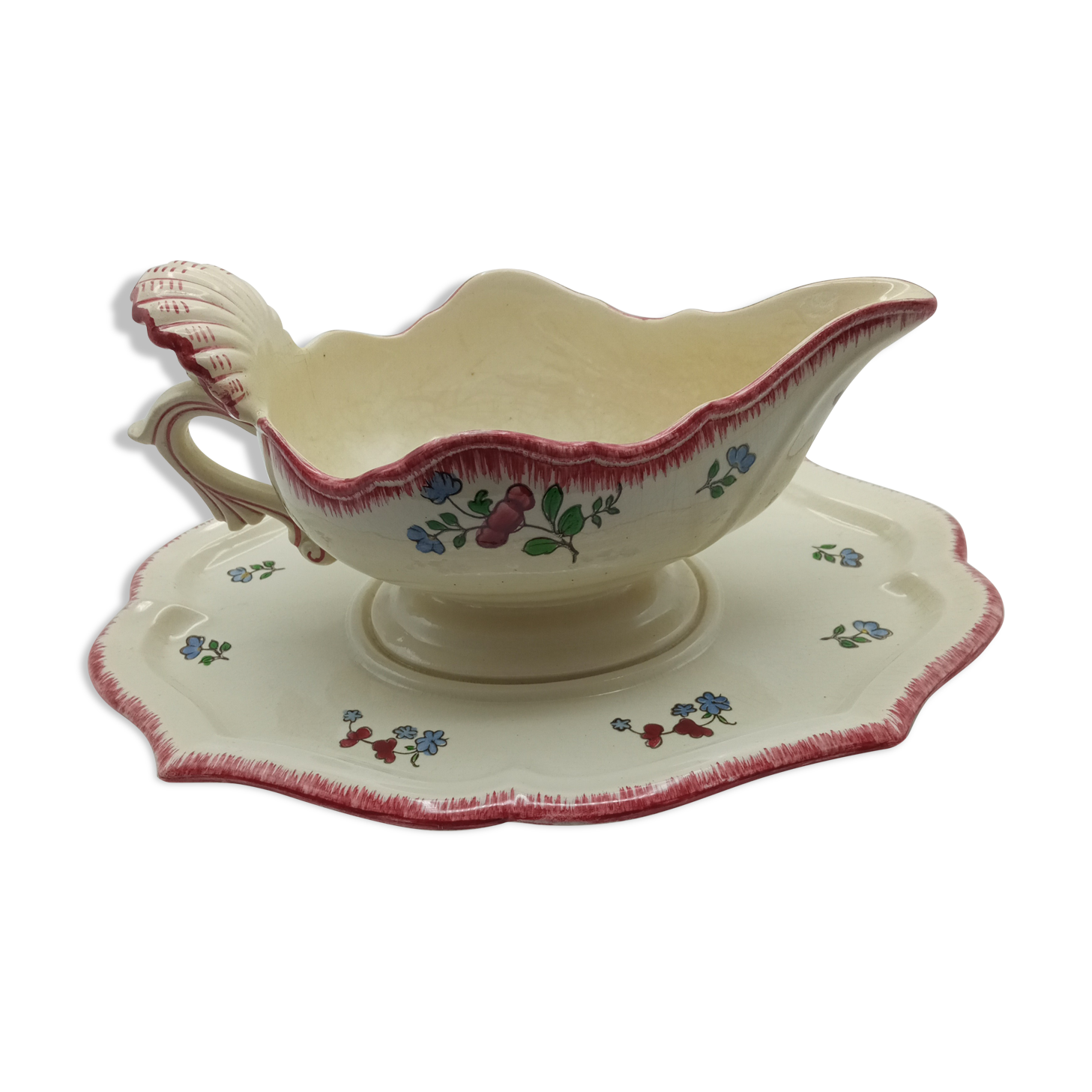 Saucière en faience de Gien model Lorraine