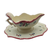 Saucière en faience de Gien model Lorraine
