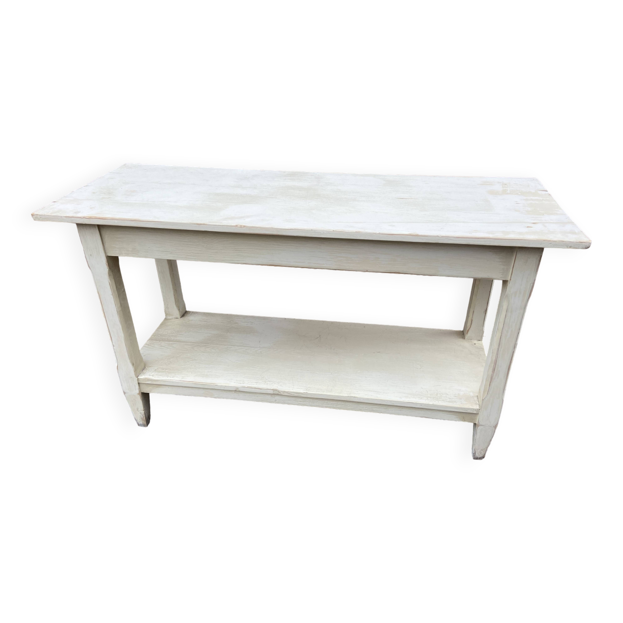 Small industrial look table commercial style drapier in 1900 shabby chic fir