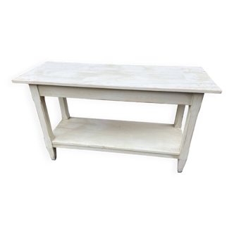 Small industrial look table commercial style drapier in 1900 shabby chic fir