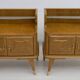 Paire de tables de chevet italiennes en frêne, style Mid-Century Modern, années 1950