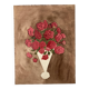 Watercolor with bouquet of roses