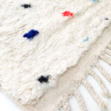 Berber carpet Beni Ouarain ecru with large colored polka dots 300x206cm