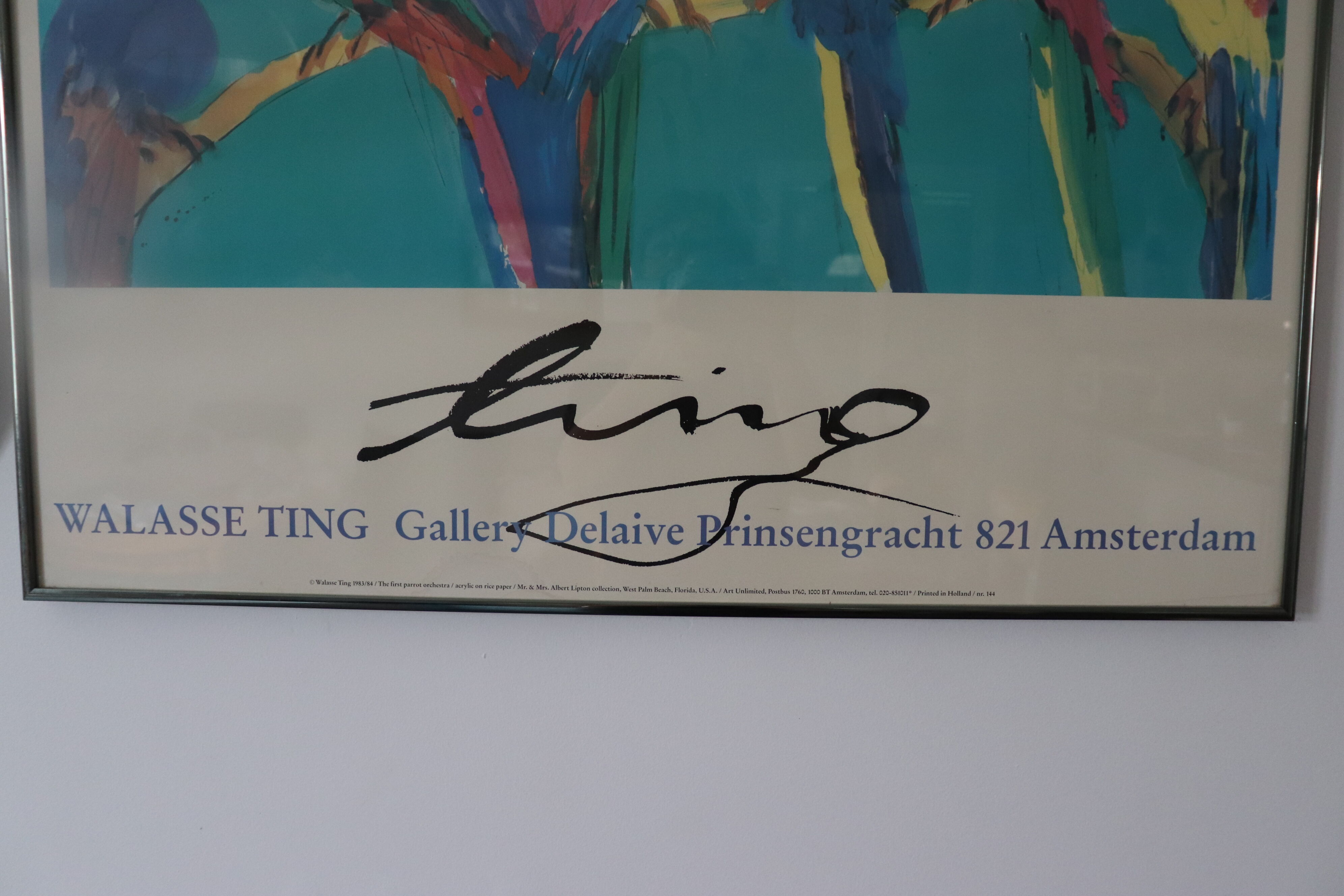 Poster Walasse Ting-Gallery Delaive Amsterdam - 1983/84