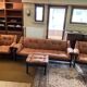 Rare set by JEAN GILLON, TIJUCA salon - 4 pieces - rosewood & leather
