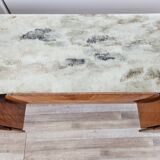 Mid Century Chest of Drawers in Mahogany, Brass and Glass