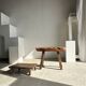 Small organic bench in upcycled Asian teak quadripod - Sungai