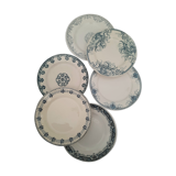 Old plates mismatched iron earth