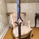 Wrought iron floor lamp.