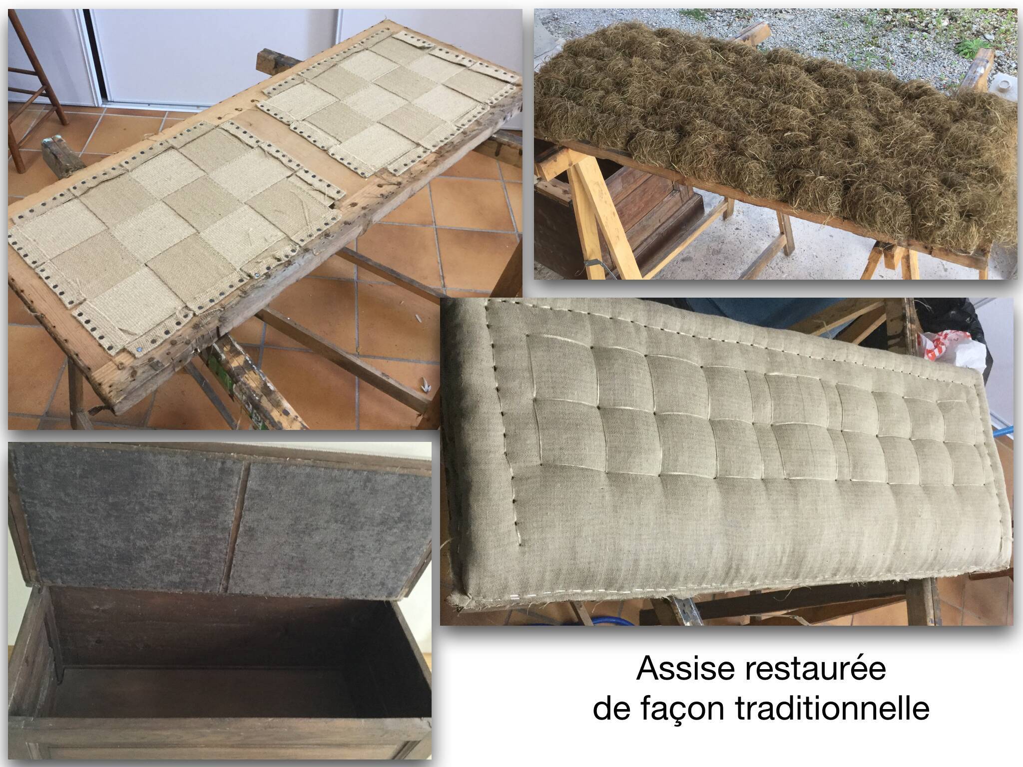 Old solid oak chest fully restored