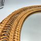 Oval rattan mirror