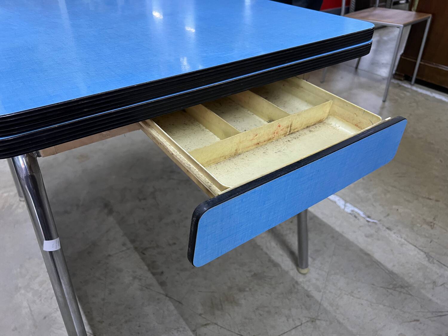 Vintage blue Formica table