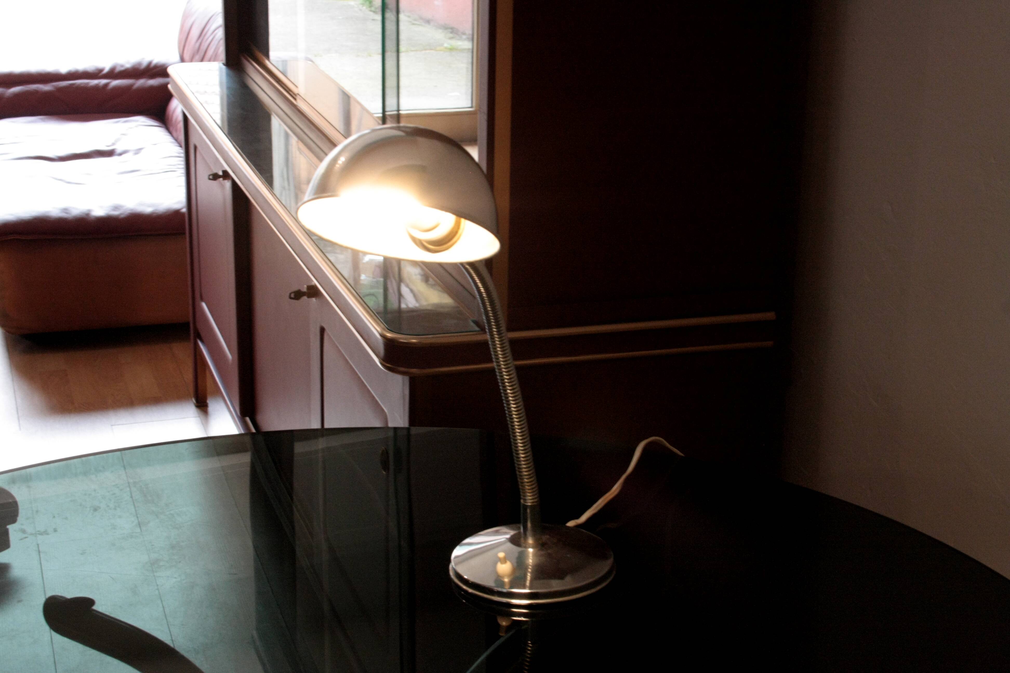 Vintage chrome desk lamp, Italy, 1960s