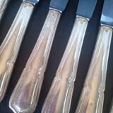 12 knives + silver metal punch from the 1950s