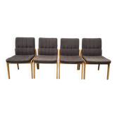 4 anciennes chaises Scandinave Lounge années 60 Fröscher KG