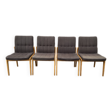 4 anciennes chaises Scandinave Lounge années 60 Fröscher KG