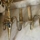 Pair of wall lights in brass and gilded bronze, Arnold Montrose Ltd, Lo