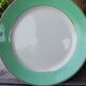 Set of flat plates mint green edge