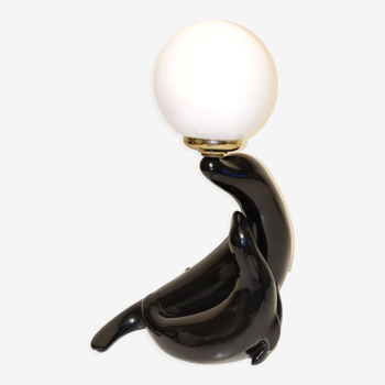 Sea lion lamp with its small ceramic
