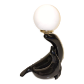 Lampe otarie avec son petit en céramique