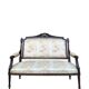 Canapé sculpté et tissu de style Louis XVI, 1900