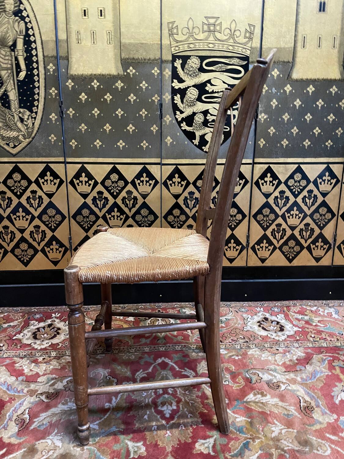 Suite of 6 Provençal straw chairs